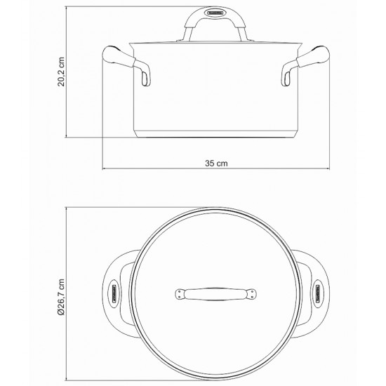 Caçarola 24cm 6 Litros Aço Inox Tramontina Funda Duo Silicone
